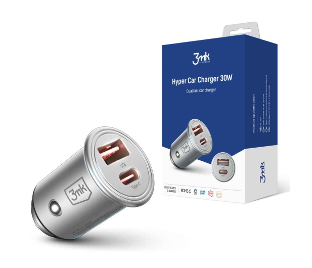 3mk Ładowarka samochodowa Hyper Car Charger 30W - 1050533 - zdjęcie 4